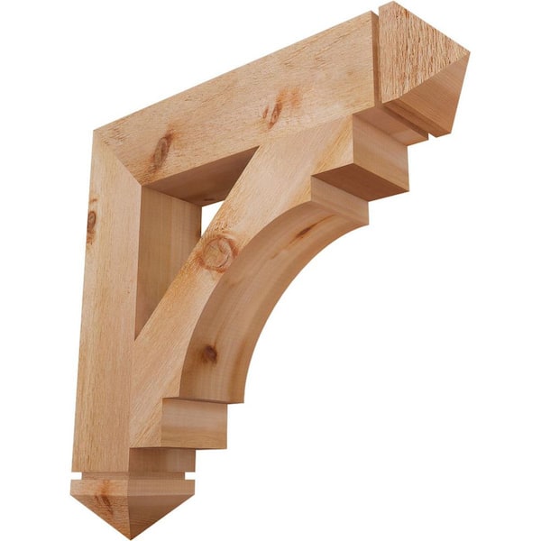 Ekena Millwork 6 in. x 30 in. x 30 in. Western Red Cedar Merced Arts and Crafts Rough Sawn