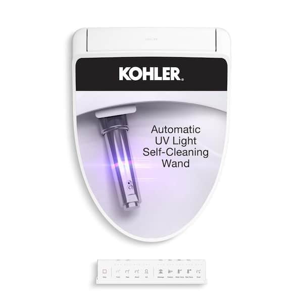 KOHLER Pure Wash E930 Elongated Bidet Toilet Seat with Remote Control in White