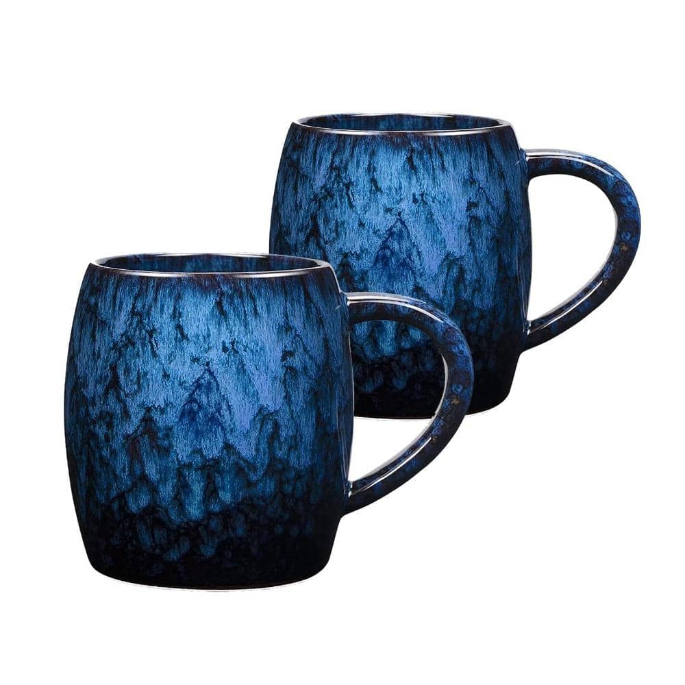 Blue Butterfly Ceramic Coffee Mugs 12 Oz with Handle for Women Microwavable  Cute Single Tea Mugs for Office Home