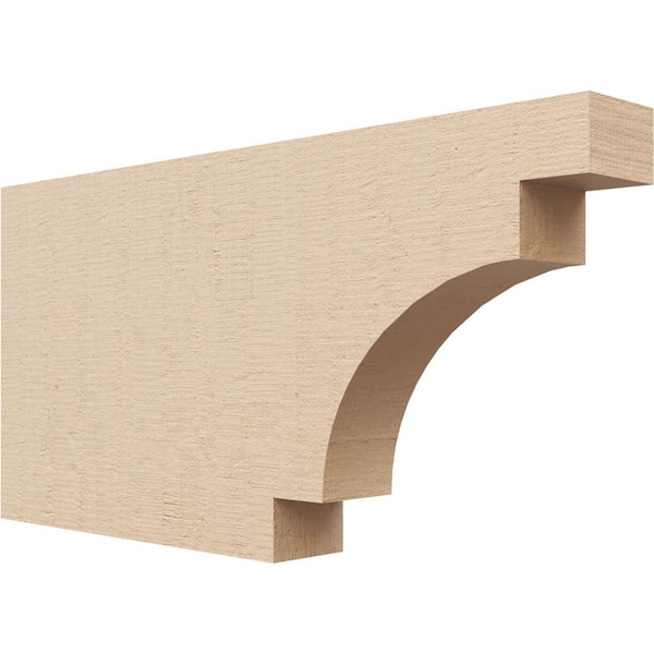 Ekena Millwork 2-in. x 8-in. x 16-in. Mediterranean Woodgrain, Primed Tan Timberthane Polyurethane Rafter Tail Brace