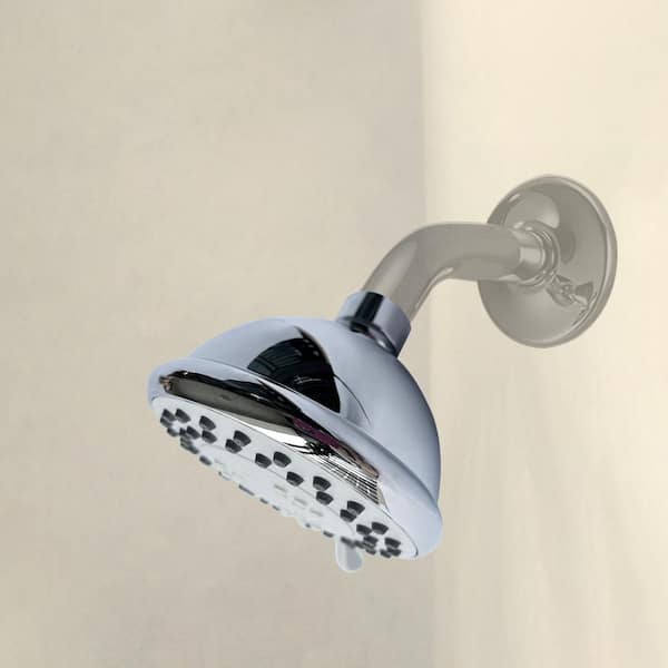 Satico 3-Spray Patterns with 1.75 GPM 3.94 in. Wall Mount Fixed Shower Head with High-Pressure in Chrome