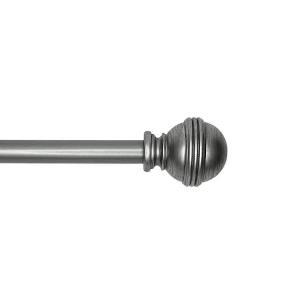 Versailles Home Fashions Sencillo 36 in. - 72 in. Adjustable Single 3/4 in. diam. Circa Rod in Antique Silver