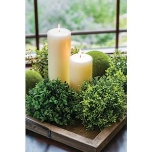 Artificial 4.5 in. Green New England Boxwood Half Orb