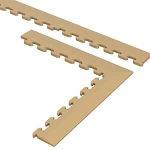 9.5 in. x 18.5 in. Beige Multi-Purpose Commercial PVC Garage Flooring Tile Trim Kit (20 sq. ft.)