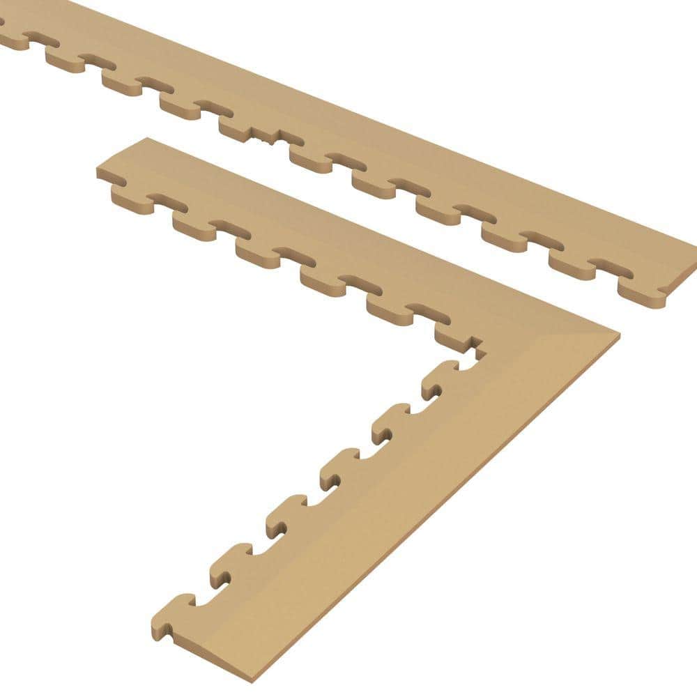 9.5 in. x 18.5 in. Beige Multi-Purpose Commercial PVC Garage Flooring Tile Trim Kit (20 sq. ft.) price history on PriceWatchPro