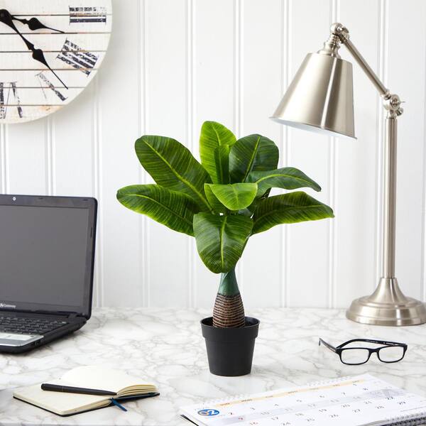 Nearly Natural 16 in. Mini Banana Artificial Plant