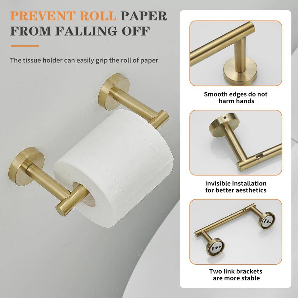 Brushed Gold Stainless Steel Bathroom Hardware Set