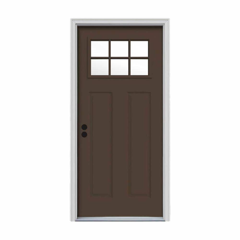 インダストリアル ダークブラウン brown-jeld-wen-steel-doors-