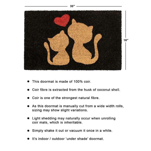 Red Cats Love 18 in. x 30 in. Doormat