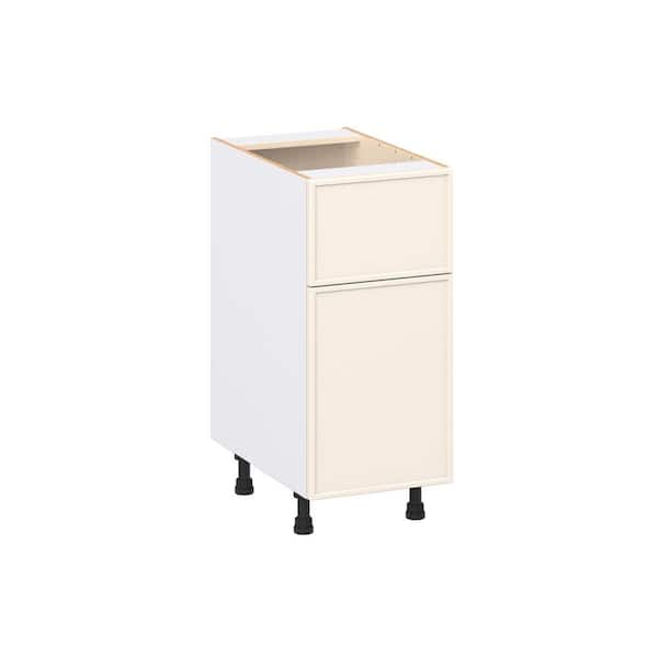 Fairview 15 in. W x 24 in. D x 34.5 in. H Assembled Slim Shaker Base Kitchen Cabinet in Washed Linen with 10 in. Drawer