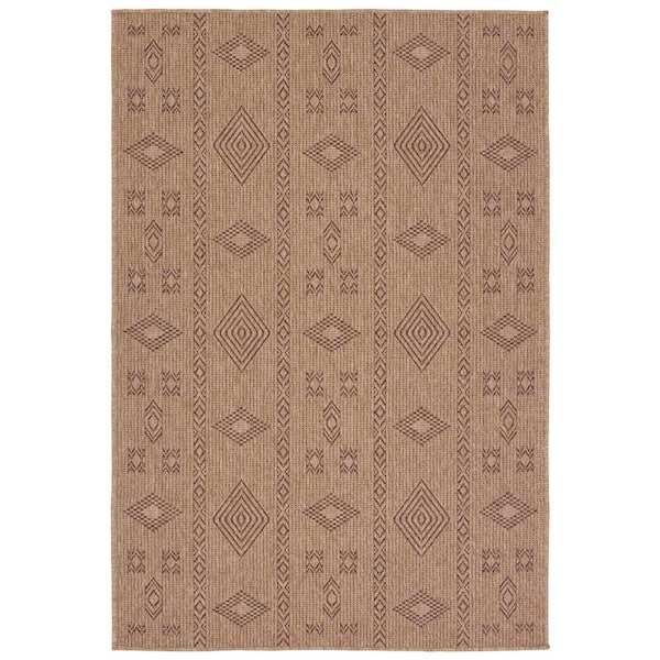 Sahel 3 ft. x 8 ft. Tribal Brown Indoor/Outdoor Area Rug