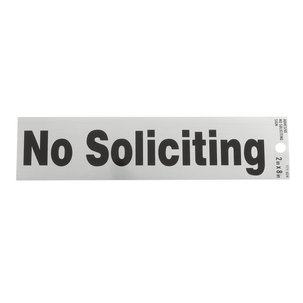 2 in. x 8 in. Plastic No Soliciting Sign price history on PriceWatchPro