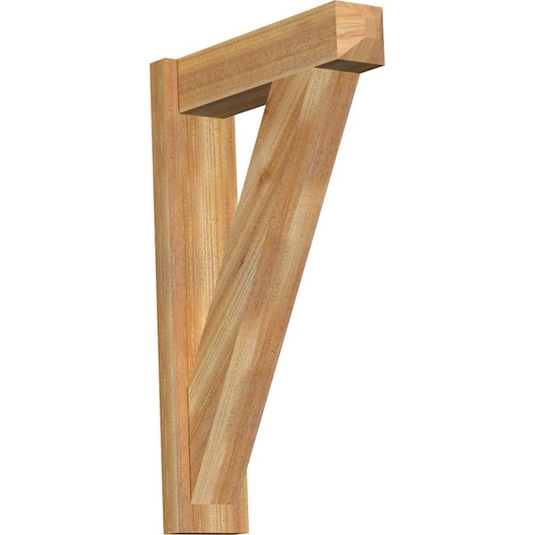 Ekena Millwork 6 in. x 34 in. x 22 in. Western Red Cedar Traditional Craftsman Rough Sawn Outlooker