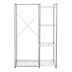 White Steel Clothes Rack 45.2 in. W x 68 in. H
