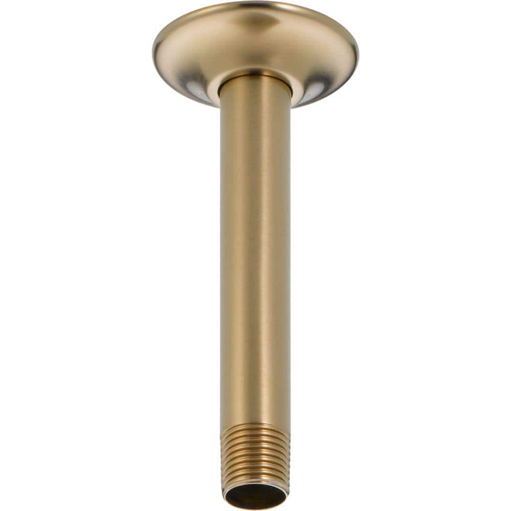 Delta Classic 6 in. Ceiling Mount Shower Arm and Flange in Champagne
