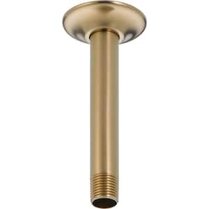 Classic 6 in. Ceiling Mount Shower Arm and Flange in Champagne Bronze
