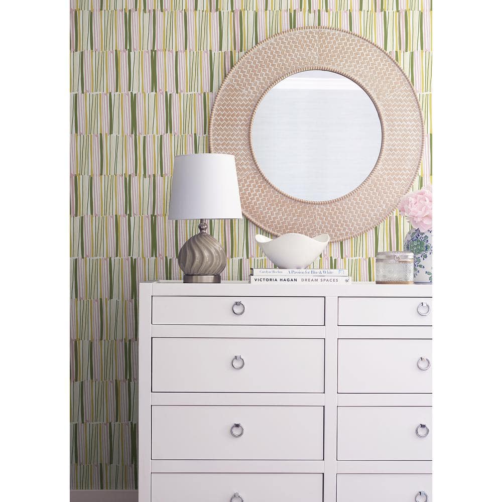 Yellow Thistle Distressed Multicolor Peel and Stick Wallpaper