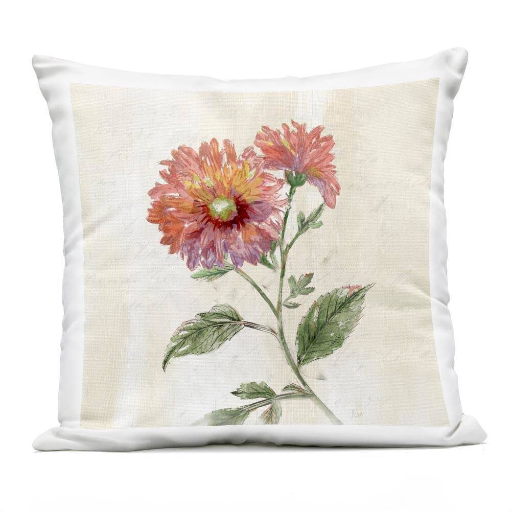 Vintage Blooming Dahlia Pink Square Outdoor Throw Pillow price history on PriceWatchPro