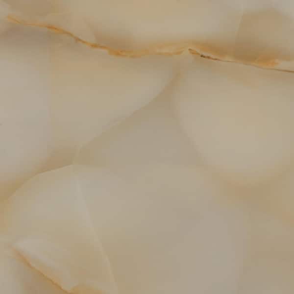 Splendor 4 in. x 4 in. Lappato Miele Porcelain Onyx Large Format Tile Sample (0.14 sq. ft.)