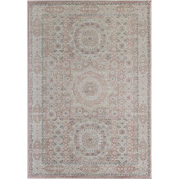 Hailey Pink Lemonade 2'x8' Vintage Pink Area Rug