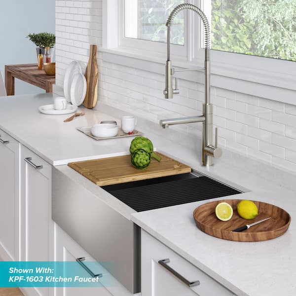 Kraus Kore Workstation Farmhouse A, Are Farmhouse Sinks Expensive To Install In Germany
