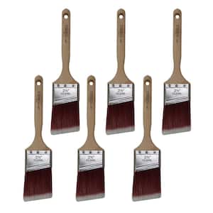 2.5 in. Angled Sash Polyester Paint Brush (6-Pack)