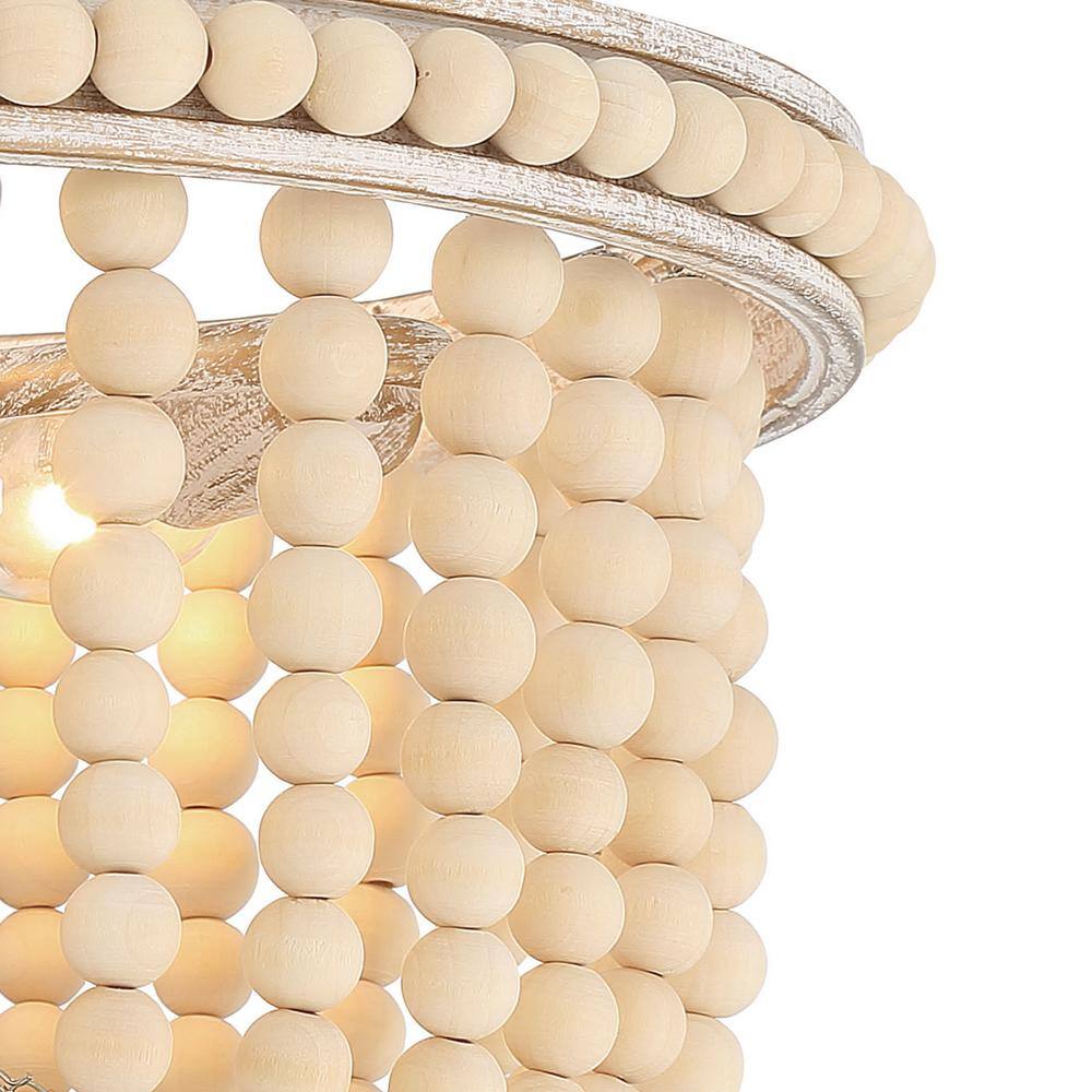 White and Gold Modern Vanity Flush Mount Light