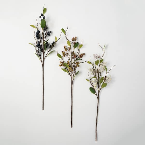 SULLIVANS 36" Artificial Multicolor Neutral Hue Berry Branch