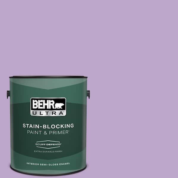 BEHR ULTRA 1 gal. #M570-4 Cyber Grape Extra Durable Semi-Gloss Enamel Interior Paint & Primer