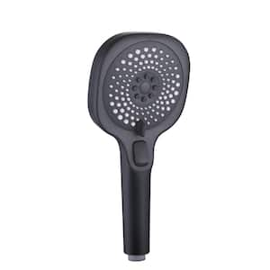 3-Spray Patterns 4.72 in. Wall Mount Handheld Shower Head 1.39 GPM in Matte Black