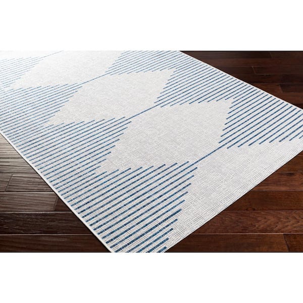 Peroti White 3 ft. x 12 ft. Oriental Indoor/Outdoor Runner Area Rug