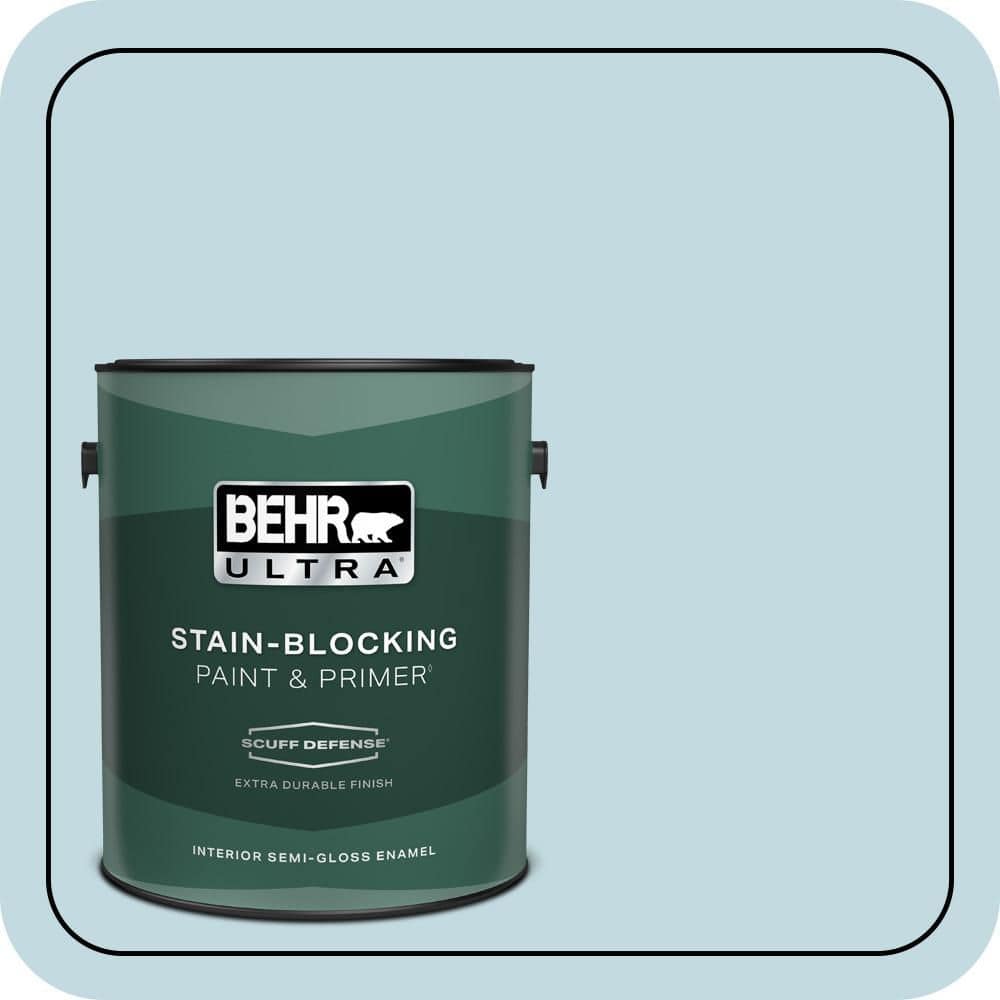1 gal. #S480-1 Rain Dance Extra Durable Semi-Gloss Enamel Interior Paint & Primer price history on PriceWatchPro