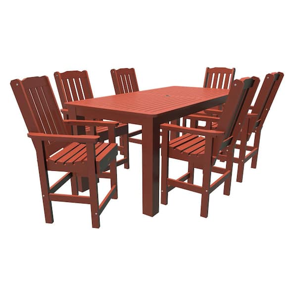 Unbranded Springville 7-Pieces Recycled Plastic Outdoor Counter Dining Set