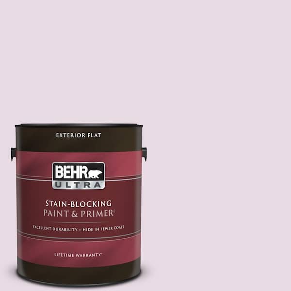 BEHR ULTRA 1 gal. #M110-1 Twinkled Pink Flat Exterior Paint & Primer