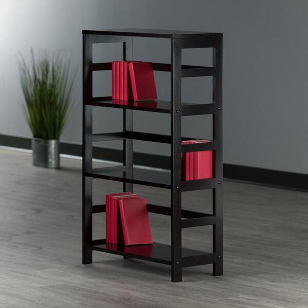 Hot Wood 4-Tier A-Frame Shelf, Dark Espresso