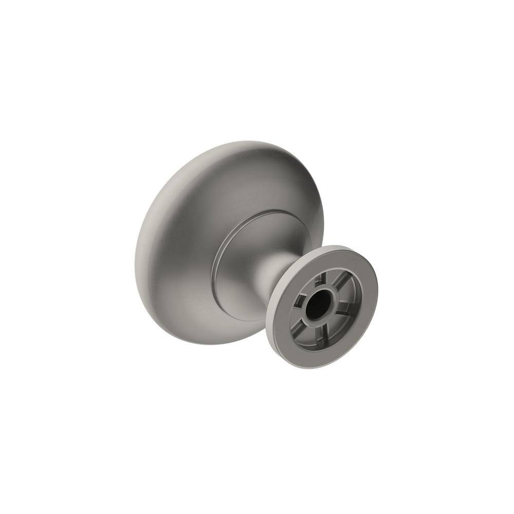 Satin Nickel Round Cabinet Knob with Mounting Hardware