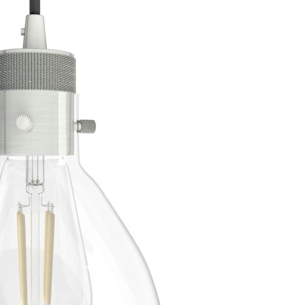 Van Nuys Brushed Nickel 3-Light Linear Cluster Pendant