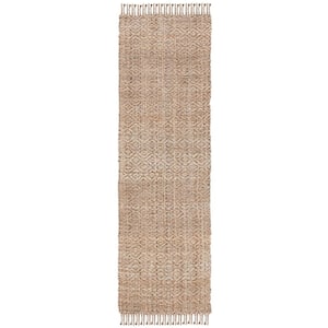 Natural Fiber Gray/Beige 2 ft. x 8 ft. Woven Thread Runner Rug