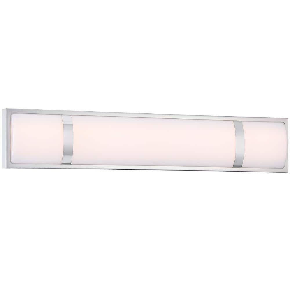 24 in. 3-Light Brushed Nickel Modern/Contemporary LED Bathroom Vanity Light Bar price history on PriceWatchPro