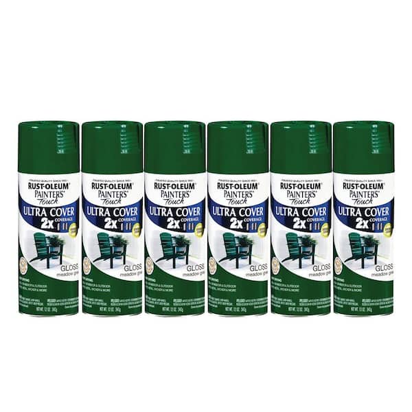 Painter's Touch 12 oz. Gloss Meadow Green Spray Paint (6-Pack)-DISCONTINUED
