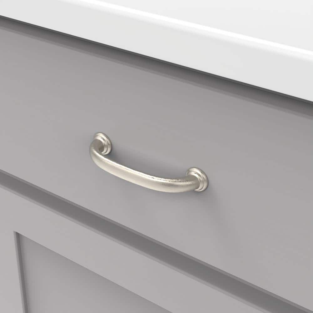 Satin Nickel 3-3/4" Cabinet Pulls with Mounting Hardware, 10-Pack