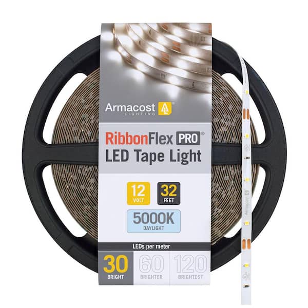 Armacost Lighting RibbonFlex Pro 32 ft. (10 m) 12-Volt White LED Tape Light 30 LED/m 5000K