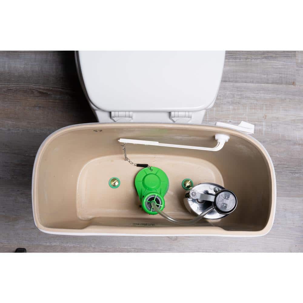 Universal Gray and Green Toilet Tank Repair Kit with Hardware