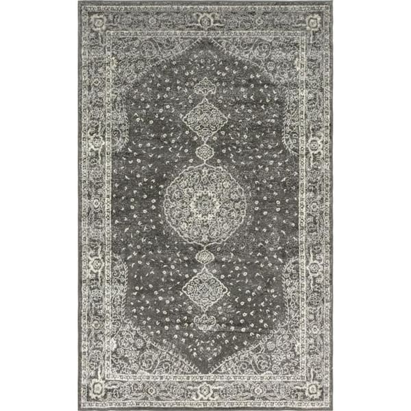 Bromley Midnight Dark Gray 7 ft. x 10 ft. Area Rug