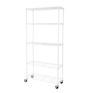 UltraDurable 5-Tier Commercial NSF certified Steel Wire Shelving System in White (36 in. W x 14 in. D x 75 in. H)