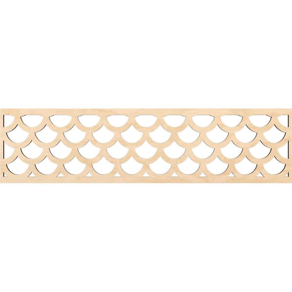 Ekena Millwork Hudson Fretwork 0.375 in. D x 47 in. W x 12 in. L Birch Wood Panel Moulding