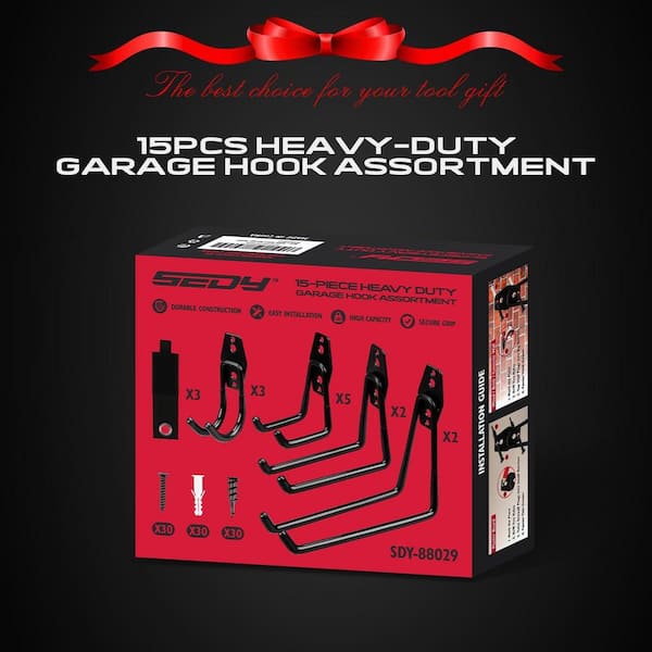 YICHUHAOXI Garage Tool Storage Set 7.9 in. Black Stainless Steel