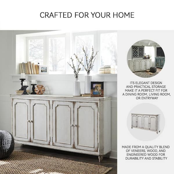Signature DESIGN BY ASHLEY Mirimyn Antique White 36 in. Accent