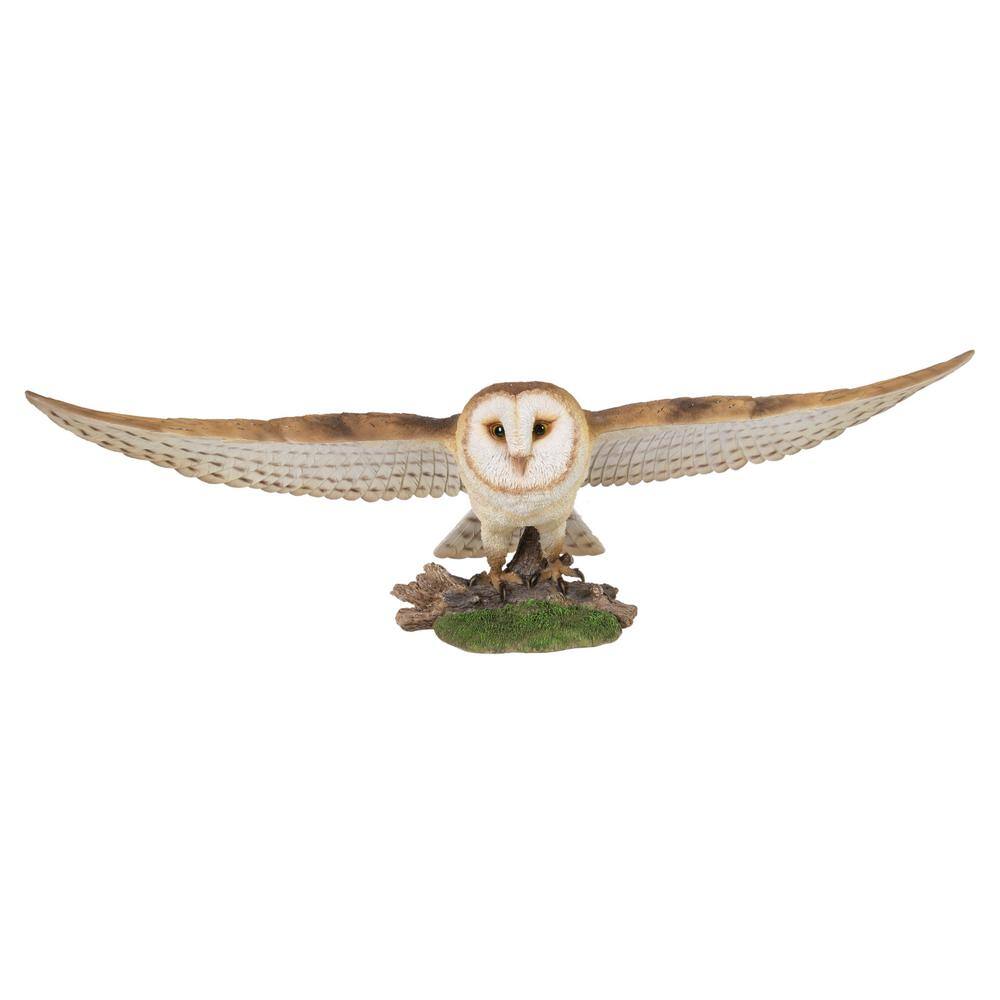 Barn Owl Eagle Sculptures Brown Wild Bird Lawn Ornaments Resin Home Decor Animal 