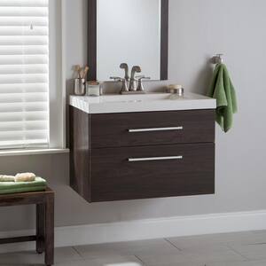 Larissa 31 in. W x 19 in. D Bathroom Vanity in Elm Ember with Cultured Marble Vanity Top in White with White Sink